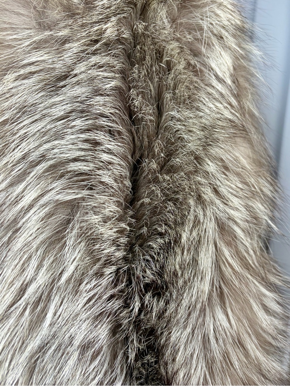 Brenner Bros VTG Real Fox Fur Scarf/Stole, grey/black/cream, silk lined, 75”L - Picture 6 of 11